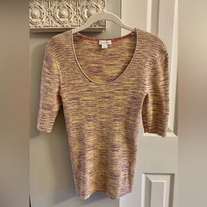 Sundance Space Dye Short Sleeve Top -  Small